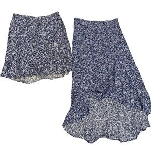 2 Blue Print Skirts